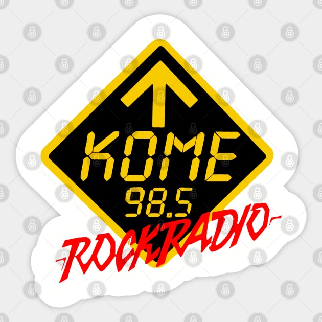 KOME 98.5 Rock Radio Sticker by RetroZest